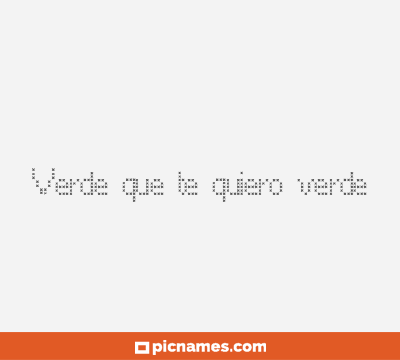 Verde que te quiero verde